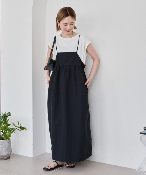 3枚セット Tシャツ、ワンピース スリーブ刺繍タックシャツワンピ | ロングワンピース | NOELA OFFICIAL