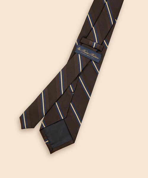 ブルックスブラザーズ（Brooks Brothers）/シルク／コットン　サテン　ストライプタイ BROOKS BROTHERS（ブルックスブラザーズ） ネクタイ シルク／コットン
