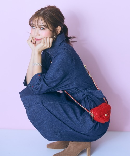 marun（マルン） ワンピース 「大きいサイズ」袖口ハート刺しゅう