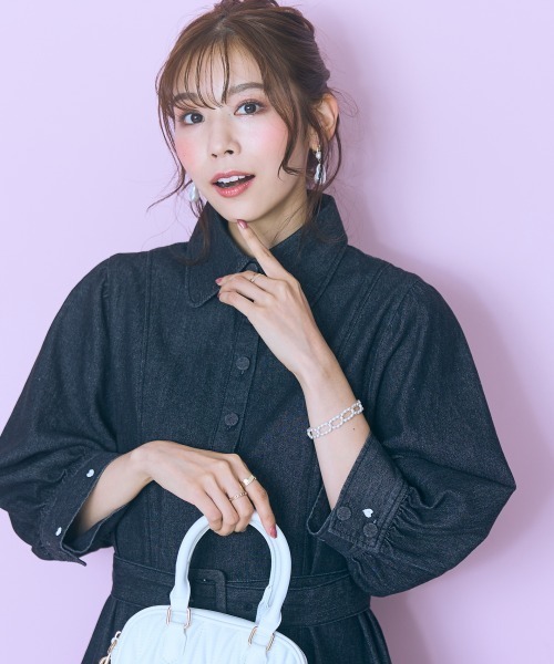 marun（マルン） ワンピース 「大きいサイズ」袖口ハート刺しゅう