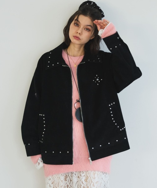 MIRROR STOKE コート アウター 「ZOZO限定」SUEDE STUDS JACKET
