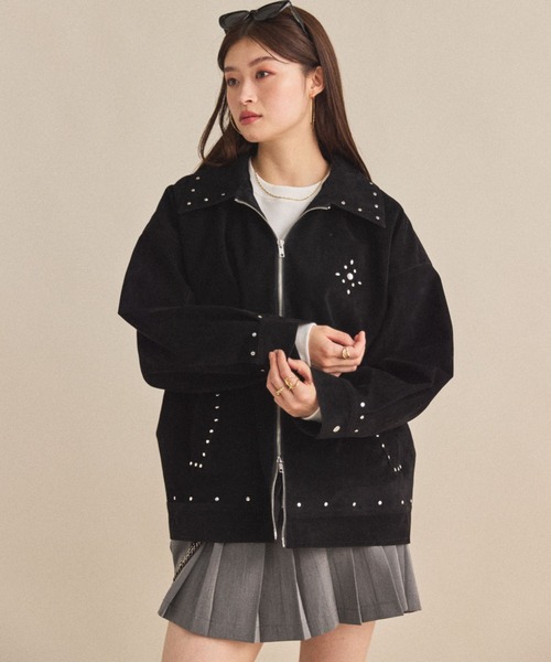 MIRROR STOKE コート アウター 「ZOZO限定」SUEDE STUDS JACKET