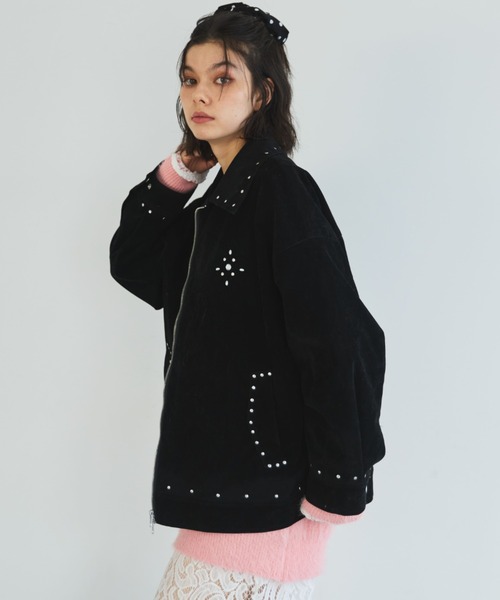 MIRROR STOKE コート アウター 「ZOZO限定」SUEDE STUDS JACKET