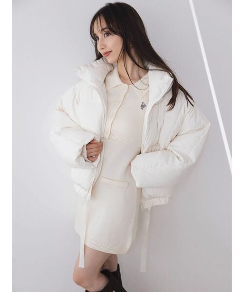 【キムタン】◯ANSERINE★0★レディース★ダウン★フリル★ ファー付きハートスタッズロングダウンコート – レディース