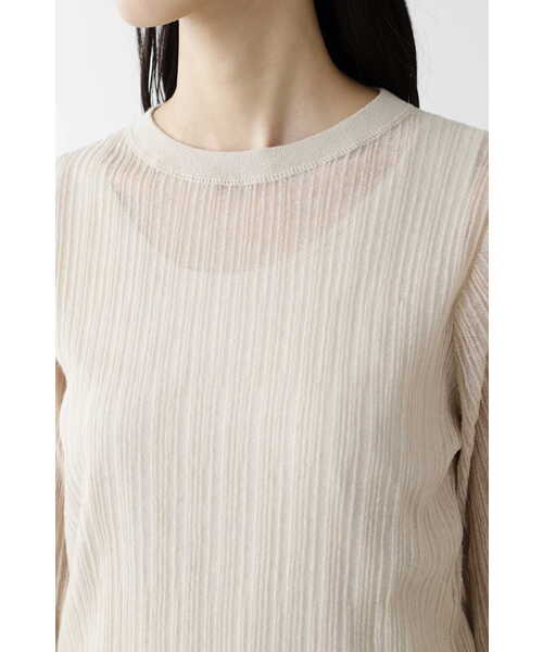 「human woman」 長袖ニット MEDIUM ベージュ レディース_画像2