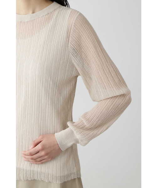 「human woman」 長袖ニット MEDIUM ベージュ レディース_画像3