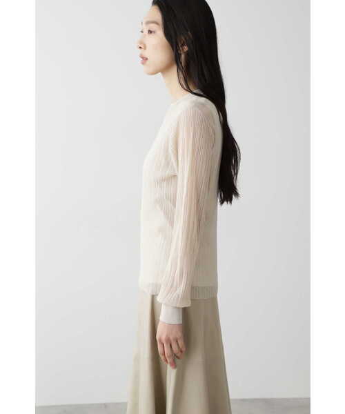 「human woman」 長袖ニット MEDIUM ベージュ レディース_画像8