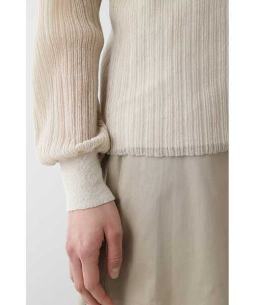 「human woman」 長袖ニット MEDIUM ベージュ レディース_画像9