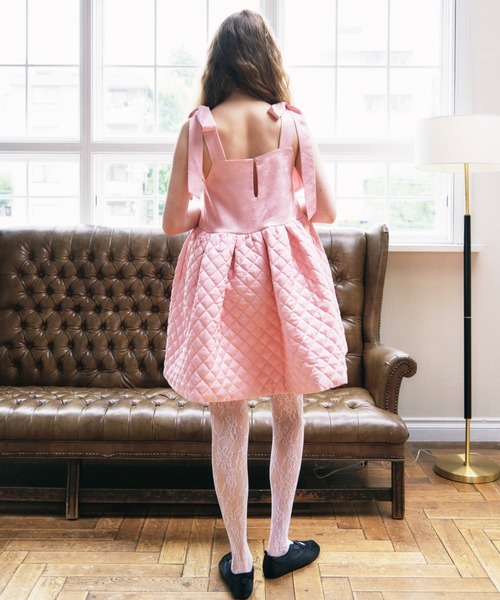 HONEY MI HONEY（ハニーミーハニー） ワンピース quilting rose satin