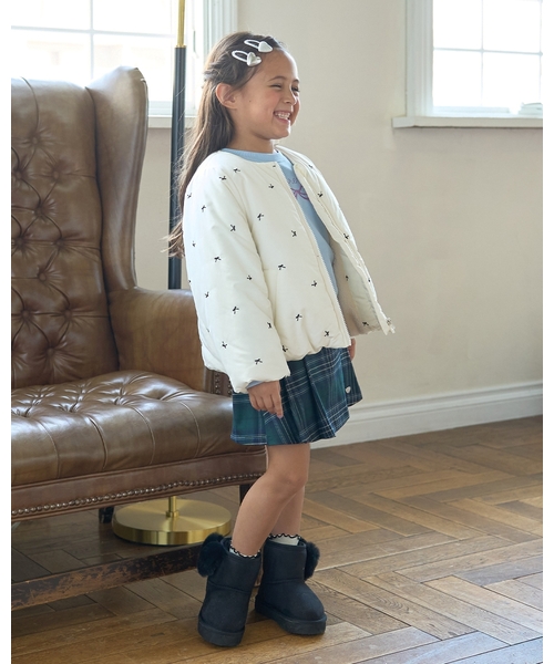 ブルゾン アウター アソート総刺しゅうノーカラーブルゾン キッズ 子供