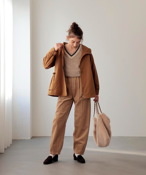 Jines マウンテンパーカー ウインドブレーカー 「撥水加工」ナチュラル