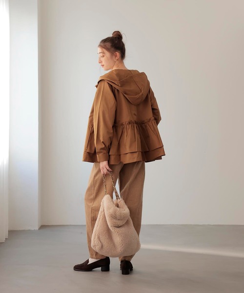 Jines マウンテンパーカー ウインドブレーカー 「撥水加工」ナチュラル