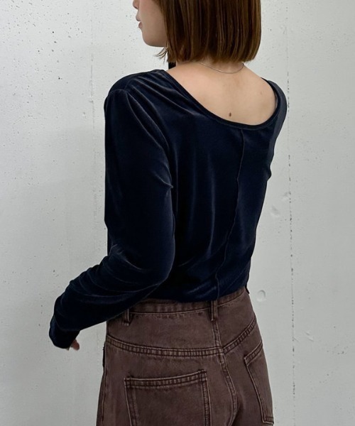 effelfelf archivesトップス archives（アルシーヴ） tシャツ 「ラフに艶っぽ」シアーベロア