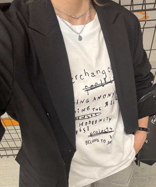 「ISOOK」 半袖Tシャツ FREE グレー レディース_画像5