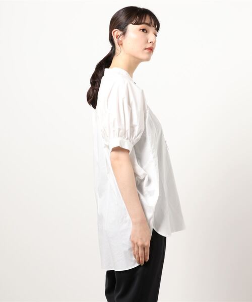 「Droite lautreamont」 半袖ブラウス M オフホワイト レディース_画像8
