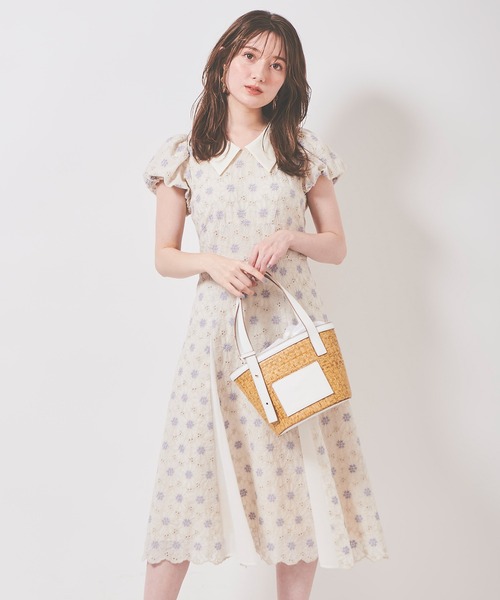 「31 Sons de mode」 半袖ワンピース 36 ベージュ レディース_画像2