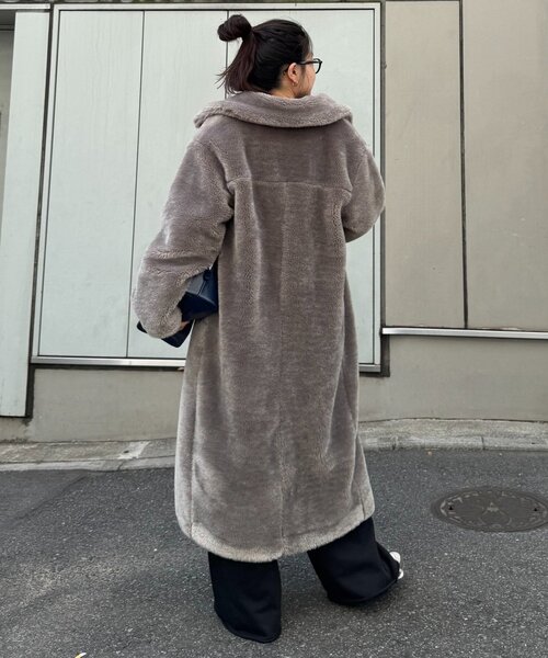 WILLOW コート アウター 「willow」ベアボアロングコート レディース