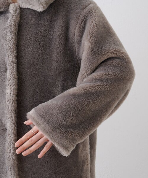 WILLOW コート アウター 「willow」ベアボアロングコート レディース