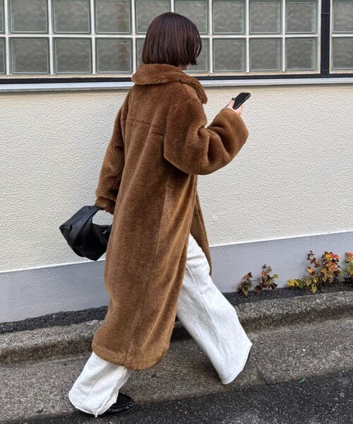 WILLOW コート アウター 「willow」ベアボアロングコート レディース