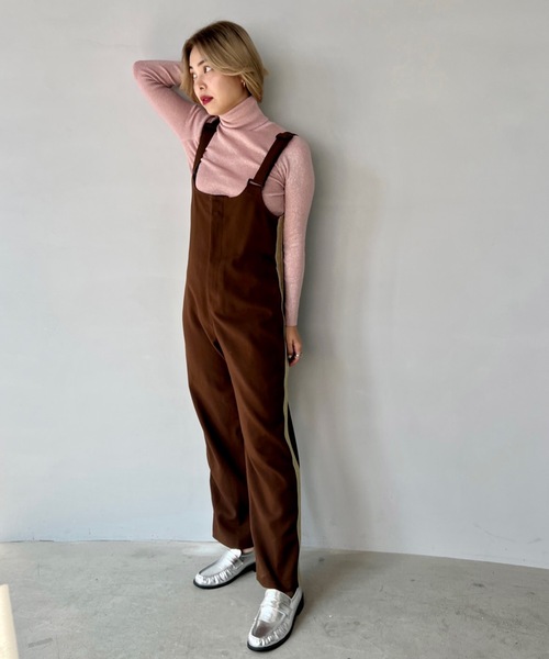 「SANSeLF」 タートルネックニット FREE ネイビー レディース_画像2