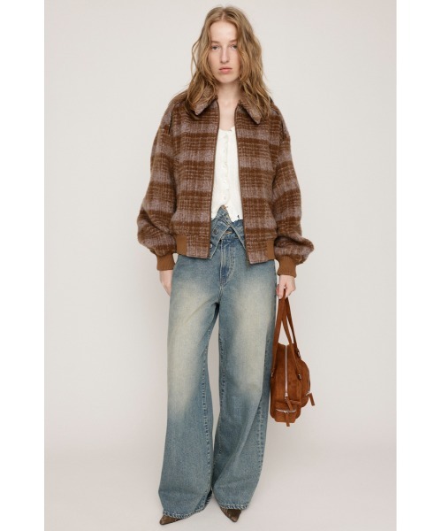 SLY（スライ） ブルゾン アウター SHAGGY CHECK BZ シャギー チェック