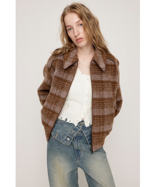 スライ（SLY）/SHAGGY CHECK ブルゾン SLY（スライ） ブルゾン アウター SHAGGY CHECK BZ シャギー チェック