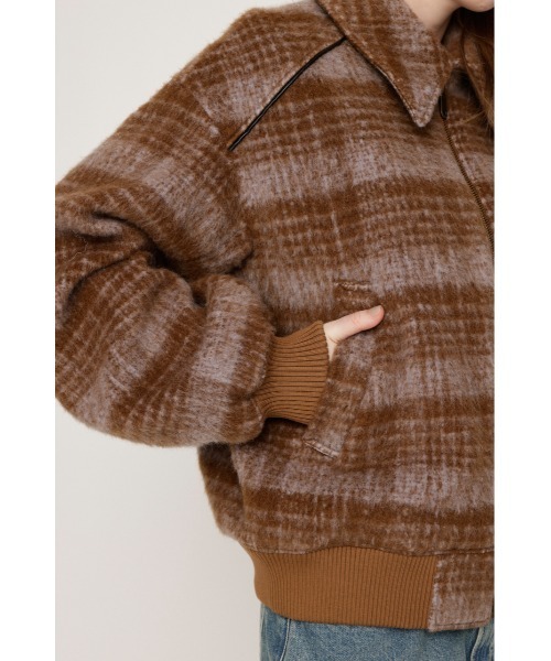 SLY（スライ） ブルゾン アウター SHAGGY CHECK BZ シャギー チェック