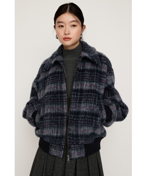 SLY（スライ） ブルゾン アウター SHAGGY CHECK BZ シャギー チェック