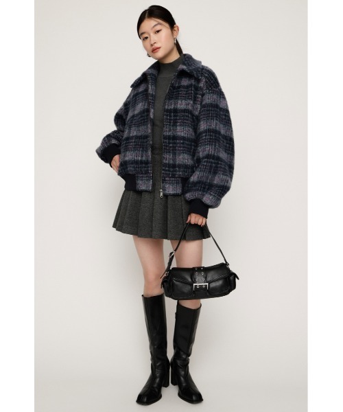 SLY（スライ） ブルゾン アウター SHAGGY CHECK BZ シャギー チェック