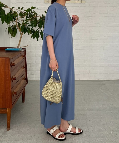 「un dix cors」 半袖ワンピース S ブラック レディース_画像3