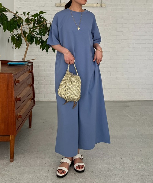 「un dix cors」 半袖ワンピース S ブラック レディース_画像4