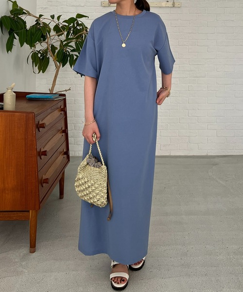 「un dix cors」 半袖ワンピース S ブラック レディース_画像5