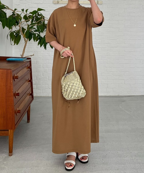 「un dix cors」 半袖ワンピース S ブラック レディース_画像7