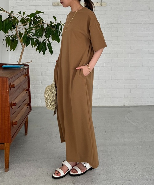 「un dix cors」 半袖ワンピース S ブラック レディース_画像8