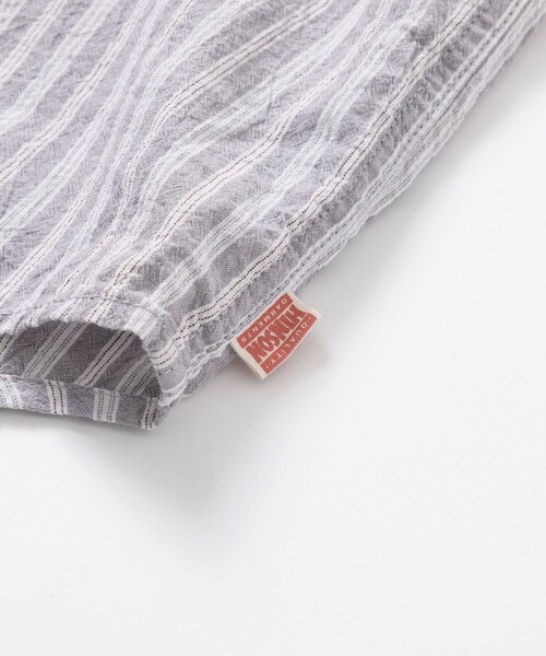 「HINSON」 長袖シャツ LARGE サックスブルー メンズ_画像9