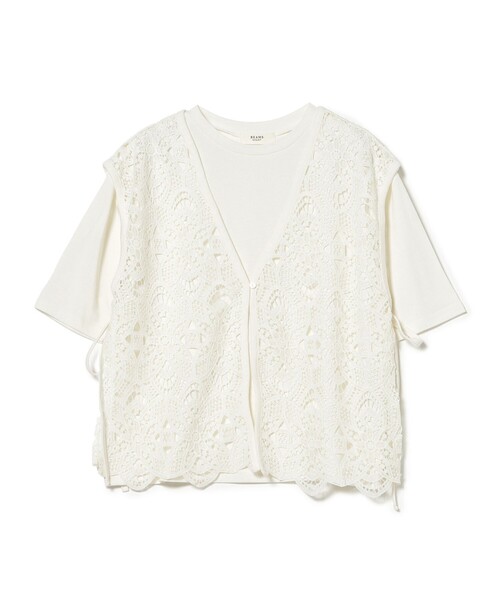 BEAMS HEART（ビームス ハート） tシャツ レースベスト セット 半袖