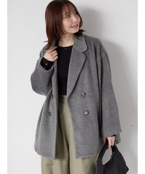 DIANTE⭐︎シャギールーズミドルコート完売グレーディアンテ DIANTE⭐︎シャギールーズミドルコート完売グレーディアンテ