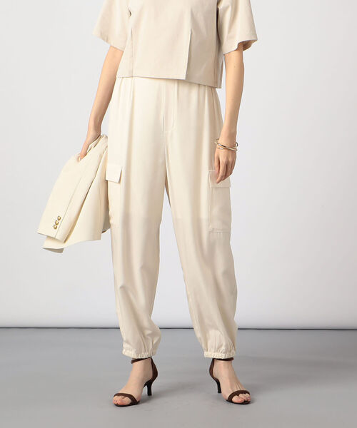 「NOLLEY'S」 カーゴパンツ 38 ホワイト レディース_画像6