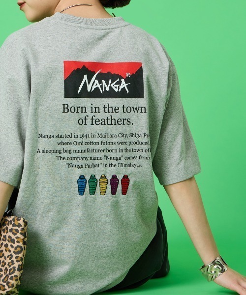 tシャツ 「NANGA/ナンガ」 別注 ヒストリーロゴ バックプリントTシャツ「追加」 レディース メンズの画像