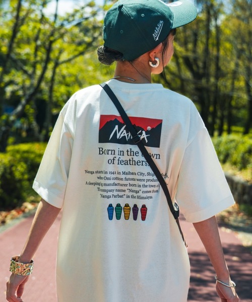 tシャツ 「NANGA/ナンガ」 別注 ヒストリーロゴ バックプリントTシャツ「追加」 レディース メンズの画像