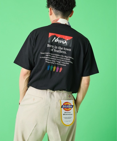 tシャツ 「NANGA/ナンガ」 別注 ヒストリーロゴ バックプリントTシャツ「追加」 レディース メンズの画像