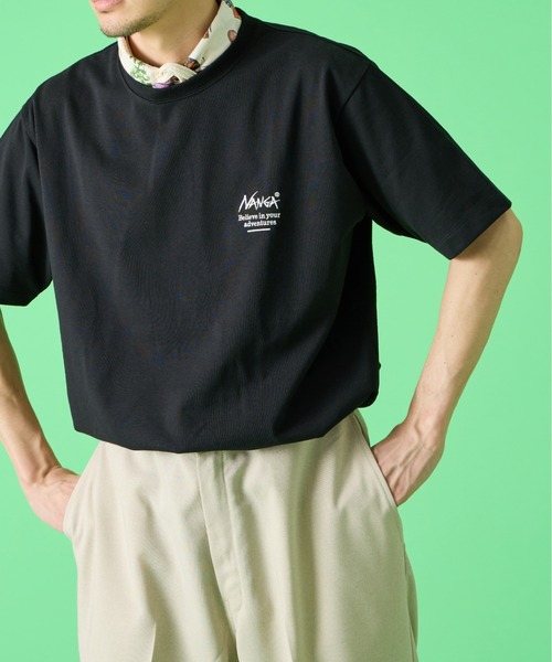 tシャツ 「NANGA/ナンガ」 別注 ヒストリーロゴ バックプリントTシャツ「追加」 レディース メンズの画像