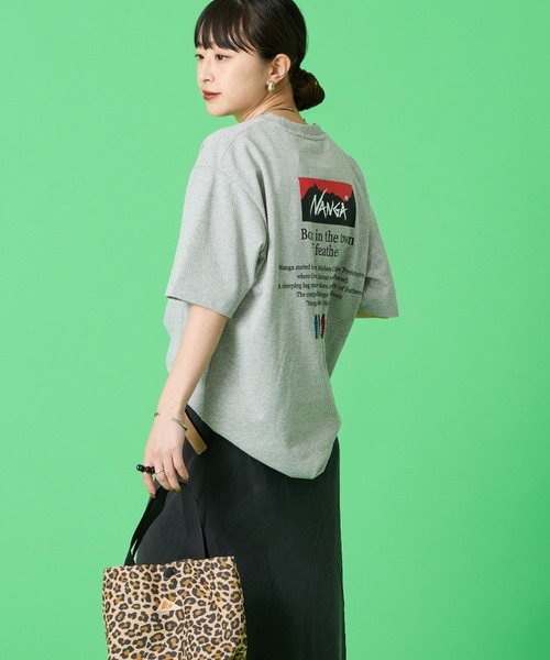 tシャツ 「NANGA/ナンガ」 別注 ヒストリーロゴ バックプリントTシャツ「追加」 レディース メンズの画像