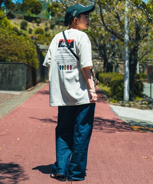 tシャツ 「NANGA/ナンガ」 別注 ヒストリーロゴ バックプリントTシャツ「追加」 レディース メンズの画像