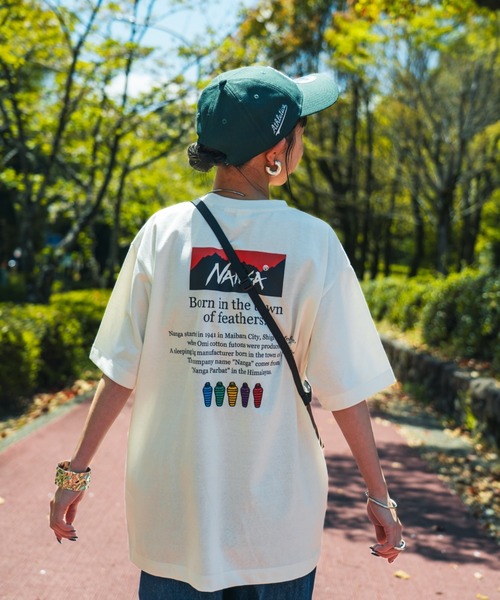 tシャツ 「NANGA/ナンガ」 別注 ヒストリーロゴ バックプリントTシャツ「追加」 レディース メンズの画像