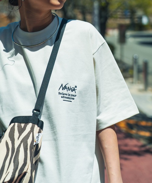 tシャツ 「NANGA/ナンガ」 別注 ヒストリーロゴ バックプリントTシャツ「追加」 レディース メンズの画像