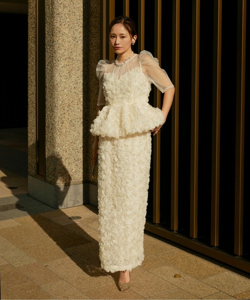 My shawty（マイシャウティー） ドレス rose peplum set dress