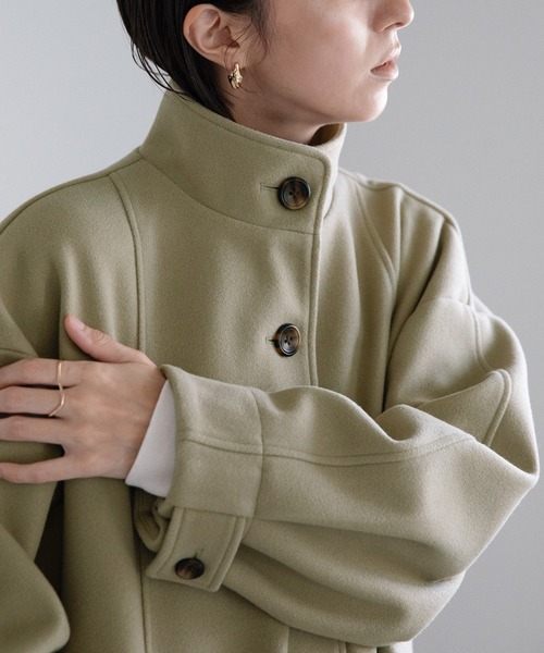 「select MOCA」 ステンカラーコート MEDIUM ダークネイビー レディース_画像2