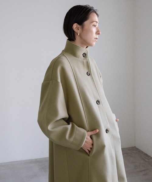 「select MOCA」 ステンカラーコート MEDIUM ダークネイビー レディース_画像3