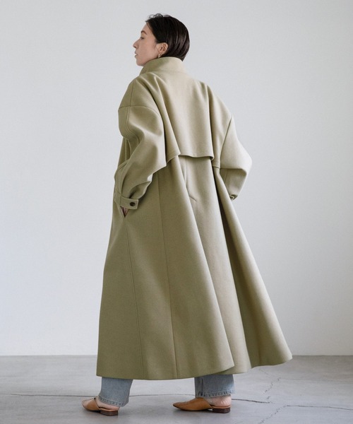 「select MOCA」 ステンカラーコート MEDIUM ダークネイビー レディース_画像5